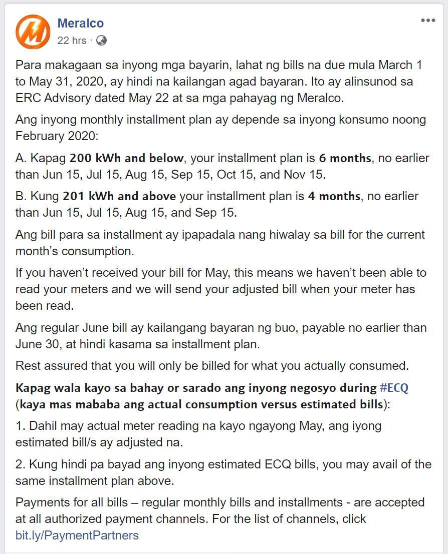 Bill Shock How To Check If Meralco Made An Error On Your May 2020 Bill